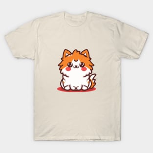 cute persian cat cartoon T-Shirt